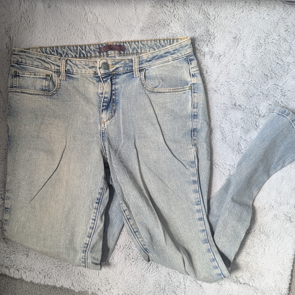 eShakti Stone Wash Primarily Cotton Denim Jeans (See Photos For Measurements)